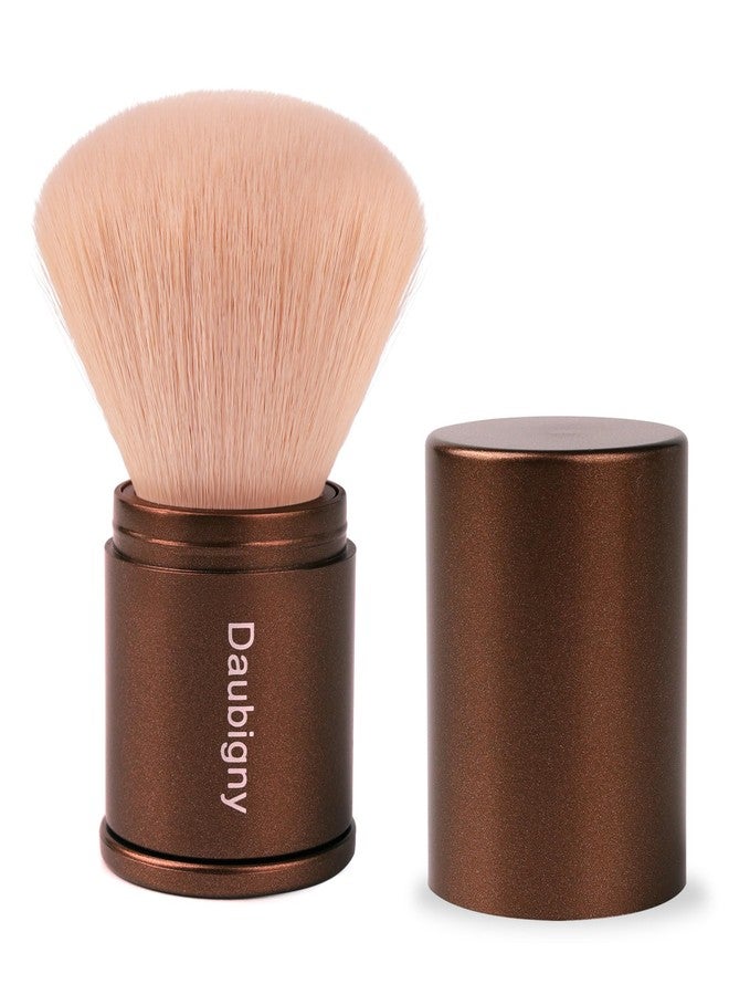 Daubigny Retractable Kabuki Makeup Brush,Daubigny Powder Brushes Foundation Travel Foundation Brush for Blush Bronzer & Powder (Champagne) - Image 1