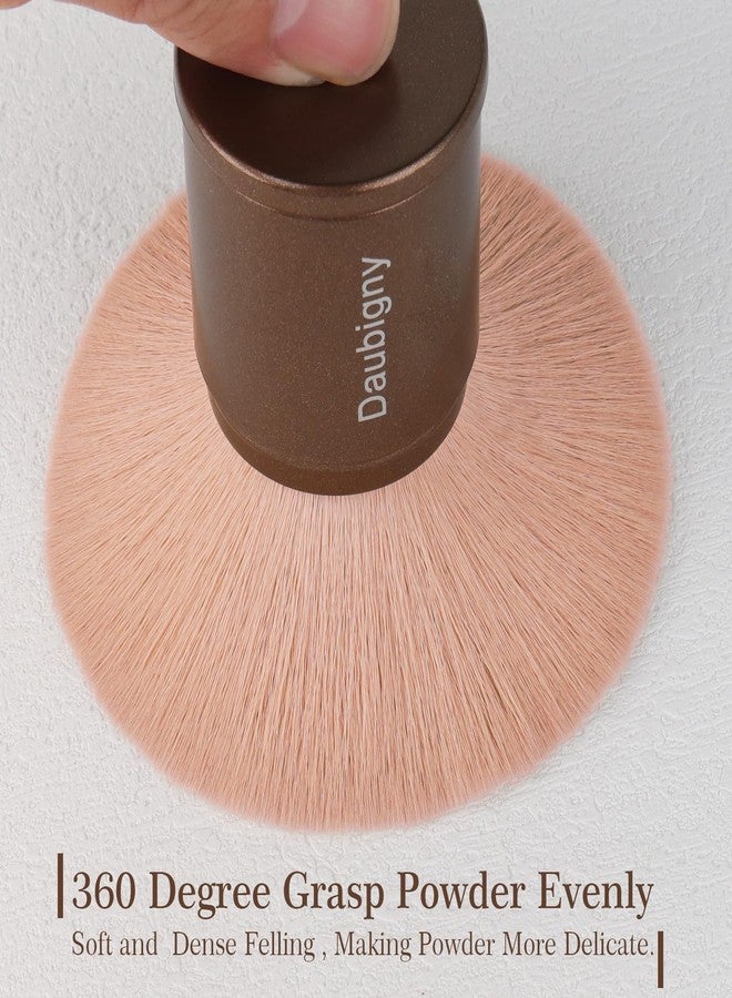 Daubigny Retractable Kabuki Makeup Brush,Daubigny Powder Brushes Foundation Travel Foundation Brush for Blush Bronzer & Powder (Champagne) - Image 3