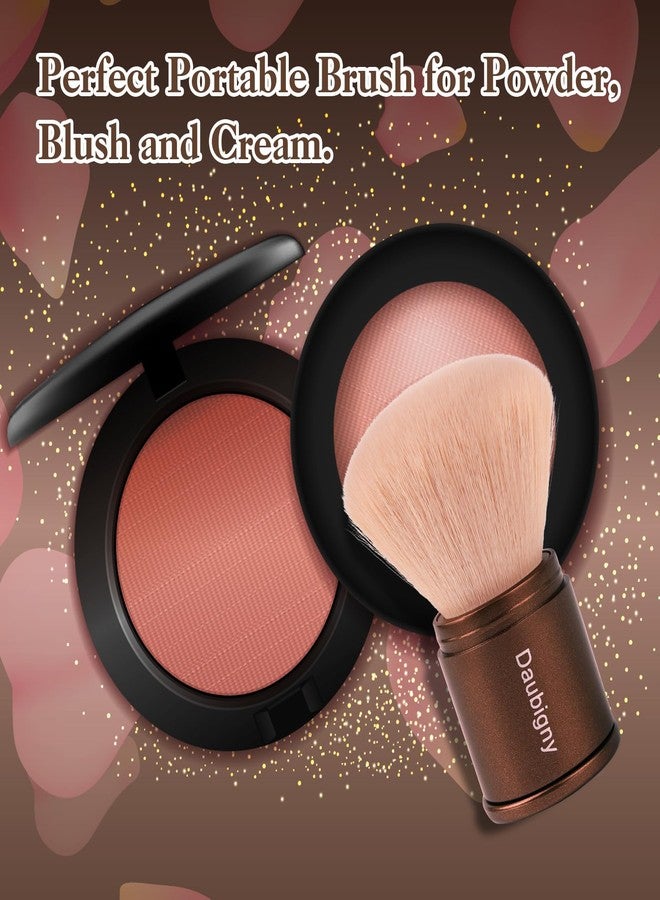 Daubigny Retractable Kabuki Makeup Brush,Daubigny Powder Brushes Foundation Travel Foundation Brush for Blush Bronzer & Powder (Champagne) - Image 5