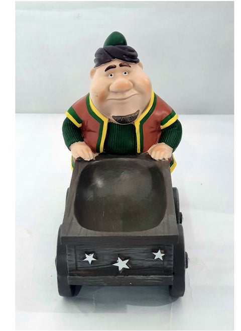 Ramadan Decoration Polyresine Mbc Fananees character figure pushing a buggy Home Décor (22.4*11.3*18.6)