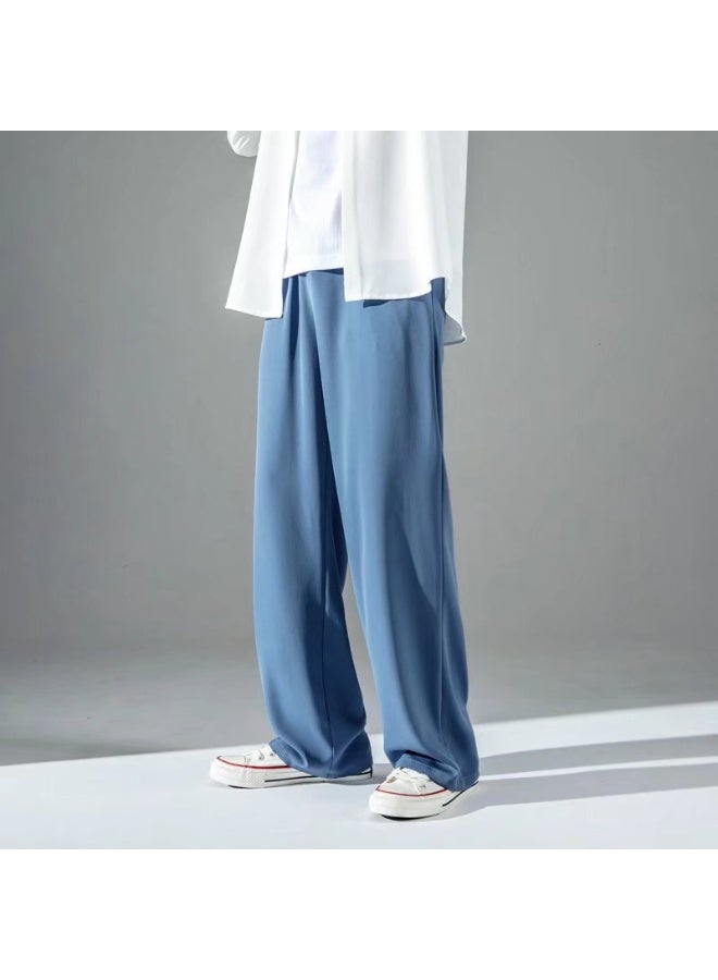 Nariele بنطال رياضي فضفاض مستقيم الساق من حرير الثلج الجديد - Image 1