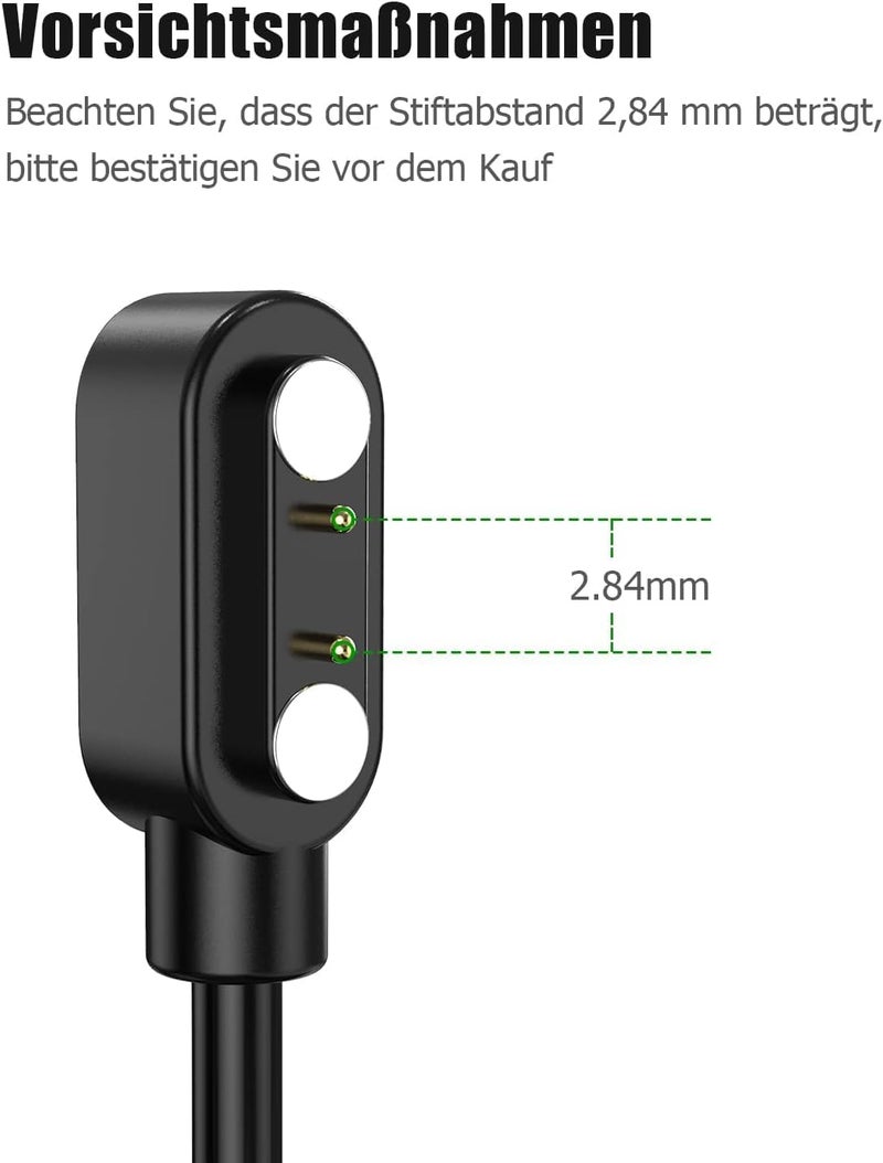 Ancable Smart Watch Charger for Letsfit Willful YAMAY VeryFitPro, [ 2-Pack 3.3-Feet ] Replacement Magnetic Watch USB Charging Cable Cord for SW021 SW023 Letsfit ID205L ID205U ID205S SW025 Uwatch 3S 3 2 2S - Image 3