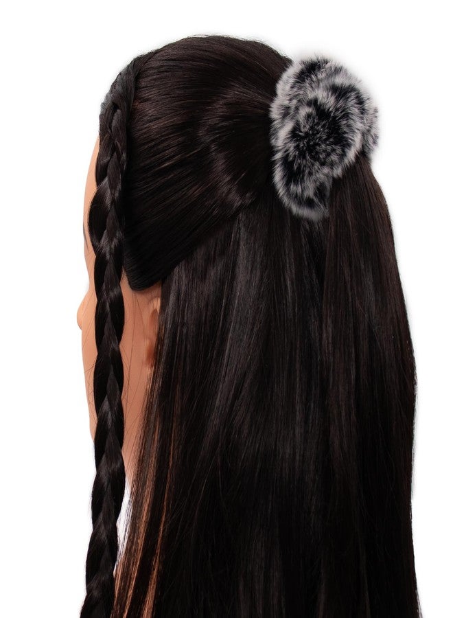 surell Rex Fur Scrunchie (Black Frost) - Image 3