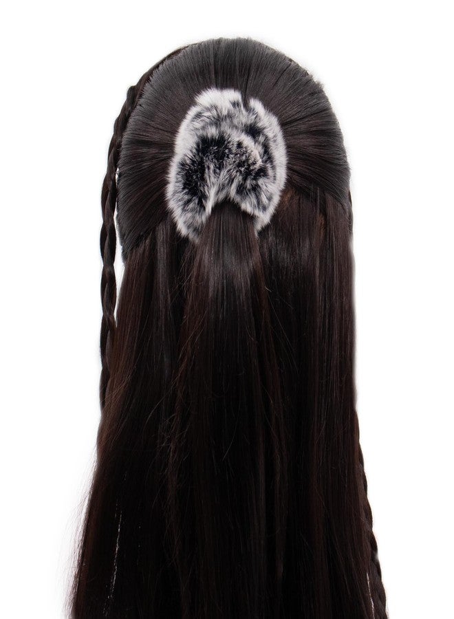surell Rex Fur Scrunchie (Black Frost) - Image 2
