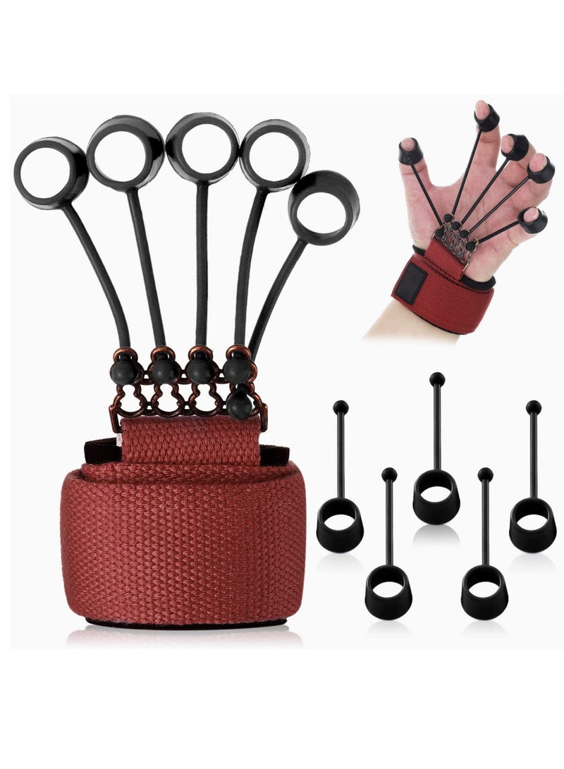 SYOSI Finger Grip Strengtheners, Finger Strengthener Adjustable Finger Exerciser and Finger Stretcher, Hand Yoga Equipment Grip Trainer for Hand Therapy (60LB)  - Image 1