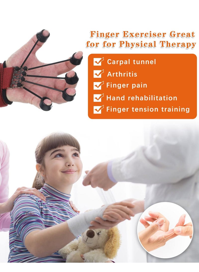 SYOSI Finger Grip Strengtheners, Finger Strengthener Adjustable Finger Exerciser and Finger Stretcher, Hand Yoga Equipment Grip Trainer for Hand Therapy (60LB)  - Image 4