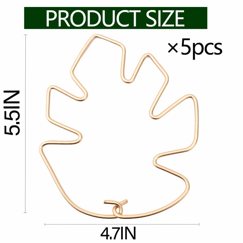 GOOOXIM 5.5 * 4.7IN Monstera Stem Support Stake with Clips - 5Pcs Durable Climbing Plant Support for Monstera, Fishbone Cactus, Easy Installation, for Plant Lovers - Image 2
