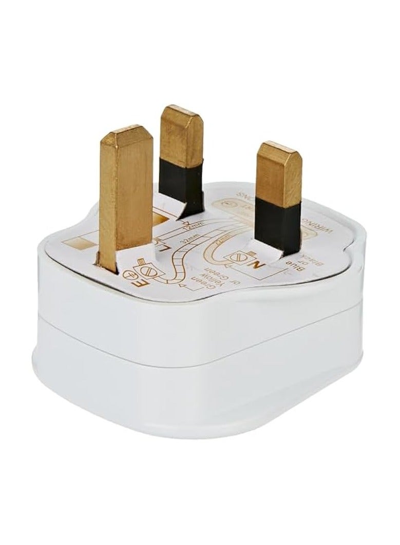 إيروريكس قابس 13 أمبير ثلاثي الأطراف منصهر بريطاني أبيض 739401 (عبوة من 3 قطع) - Image 2