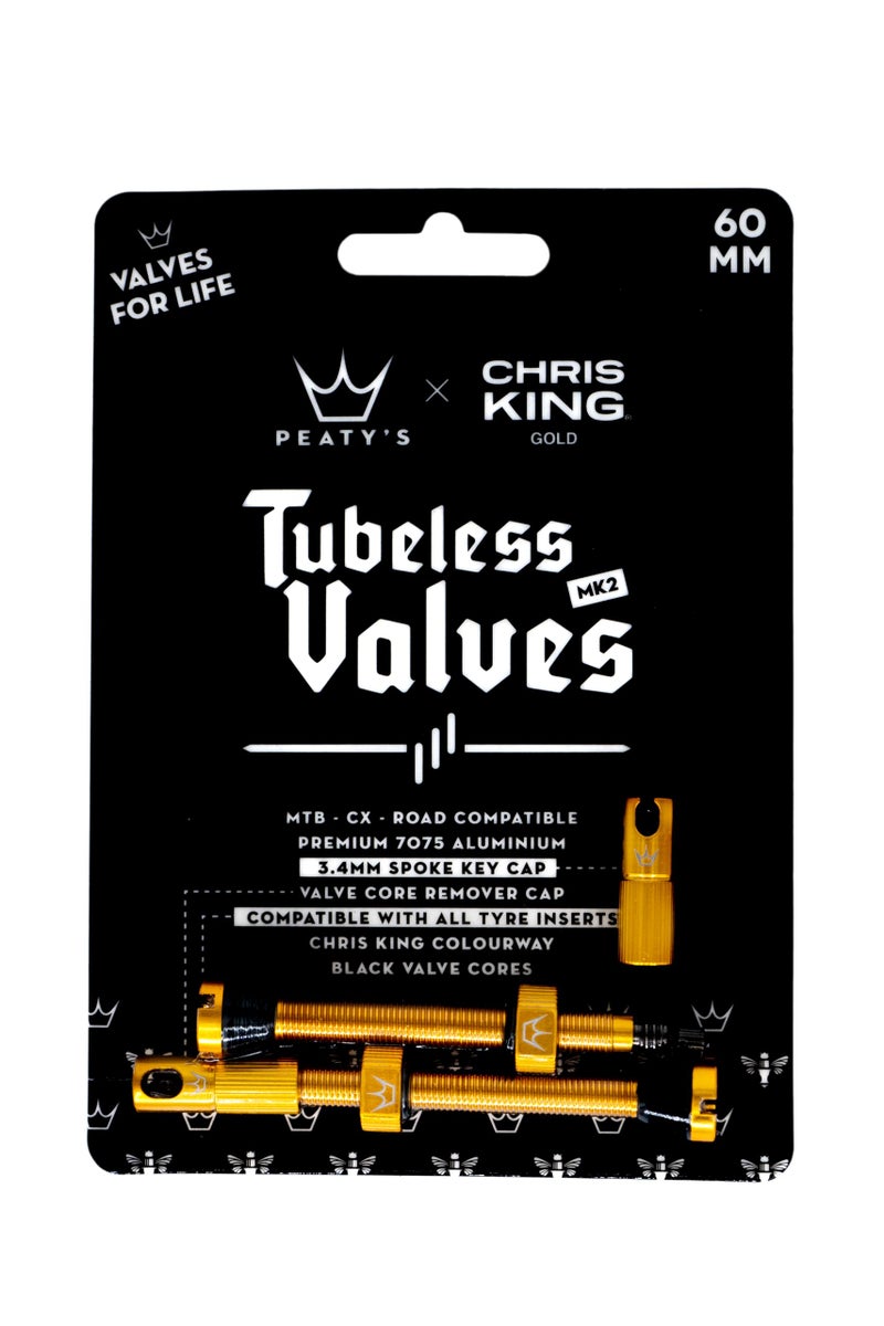 Peaty'S X Chris King (Mk2) Tubeless Valves  60Mm  Gold - Image 2
