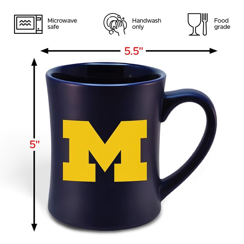 RFSJ Michigan Wolverines Ceramic 16oz Sculpted Mug â€“ Official Team Logo Coffee Cup â€“ Handwash Recommended â€“ Individually Boxed - Image 3