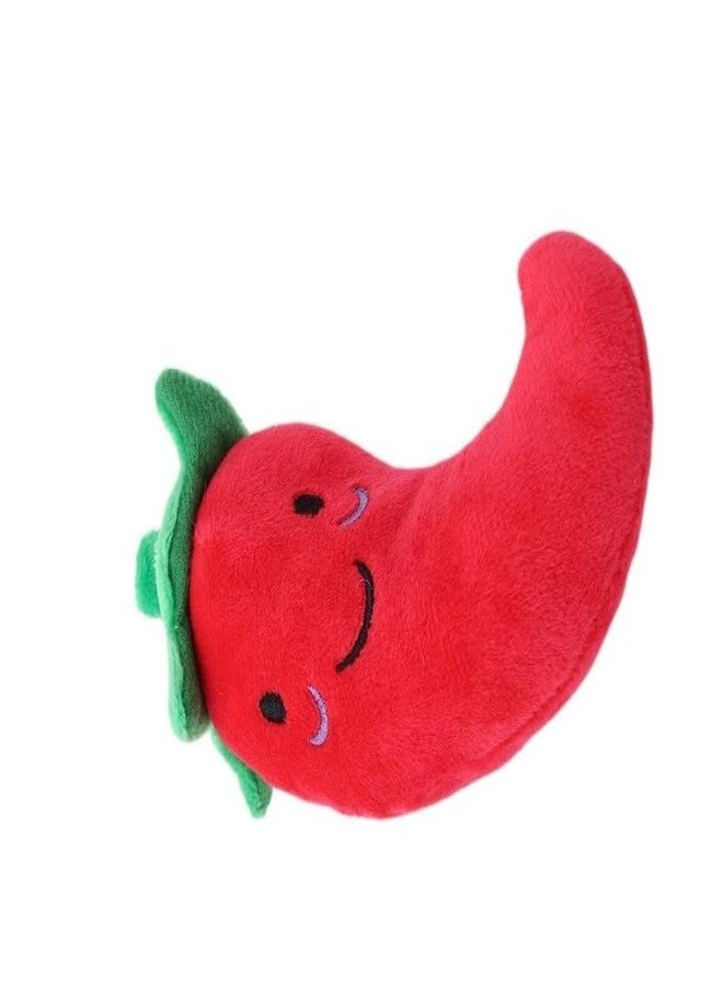 Zhuluck Chilli Toy Fruits and Vegetables Dog Squeaky Chili Eggplant Corn for Small,Chili,Nice and Practical Squeak Pet Supplies - Image 1
