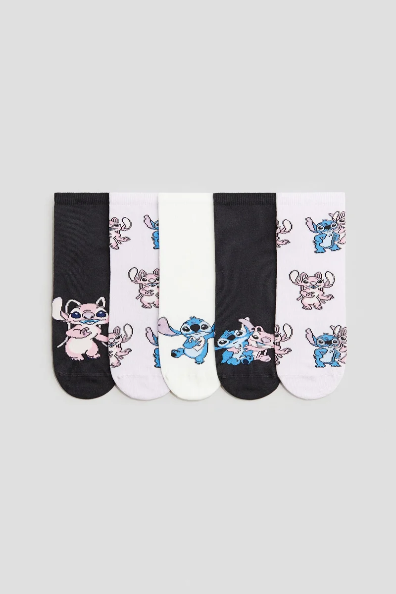 H&M 5-pack motif-detail socks