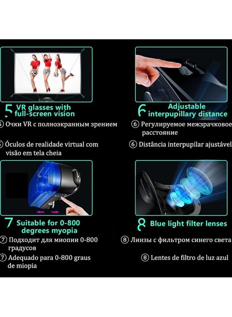 VRG Pro 3D VR Glasses VR Headset Virtual Reality Headset for iPhone and Android 5.0-7.0 Inch Play your best mobile games and 360 movies on all Android smartphones - Image 4