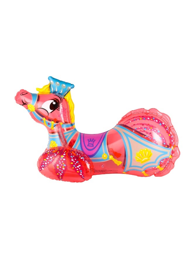 Epsilon Epsilon Sea Horse Rider-100 cm (42"), Safe Pool Float, for 3+ Years/ PVC-Free, Perfect for Beach, Pool, Water Play/  EPSSE1664 , Pink  - Image 1