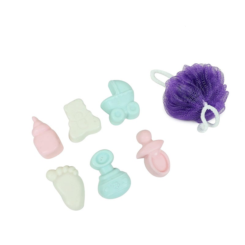 Crazy Sutra Baby Shower Gift Set Handmade Essentials Baby Shower Theme Soap with Body Wash and Loofah Brush Smooth Soft for Gifting Combo Set of 6 - Image 2