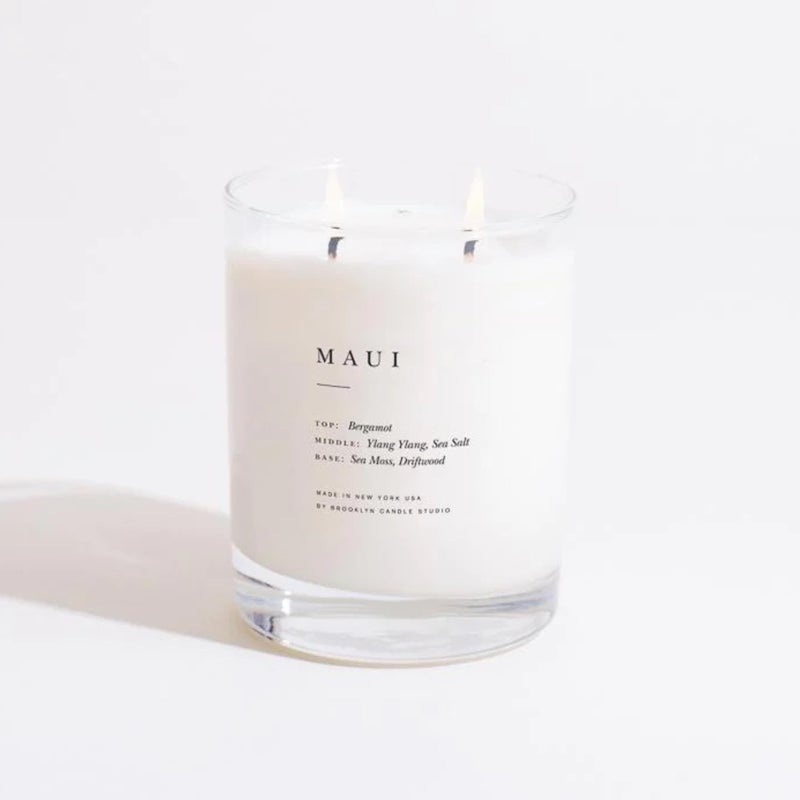 Brooklyn Candle Studio Maui Classic 2 Wick Candle - Luxury Scented Candle, Vegan Soy Wax, Hand Poured in The USA, 70 Hour Slow Burn Time - 13oz - Image 1