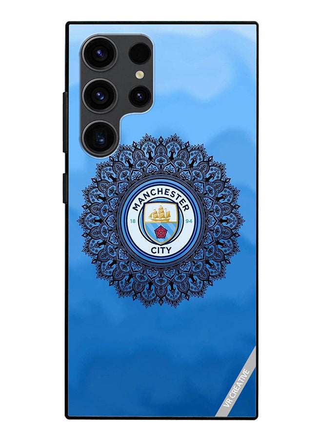 VR CREATIVE Protective Case Cover For Samsung Galaxy S23 Ultra 5G Man City Design Multicolour - Image 1