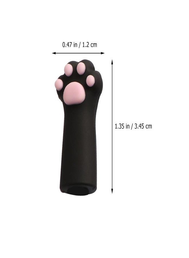 VOSAREA 9pcs Cat Paw Protector Scissors Safety Scissors Tip Cap Cuticle Manicure Tools Cover Animal Nippers Cover Metal Shears Nipper Sleeve Child PVC Soft Glue Cartoon Pointed Hat - Image 2