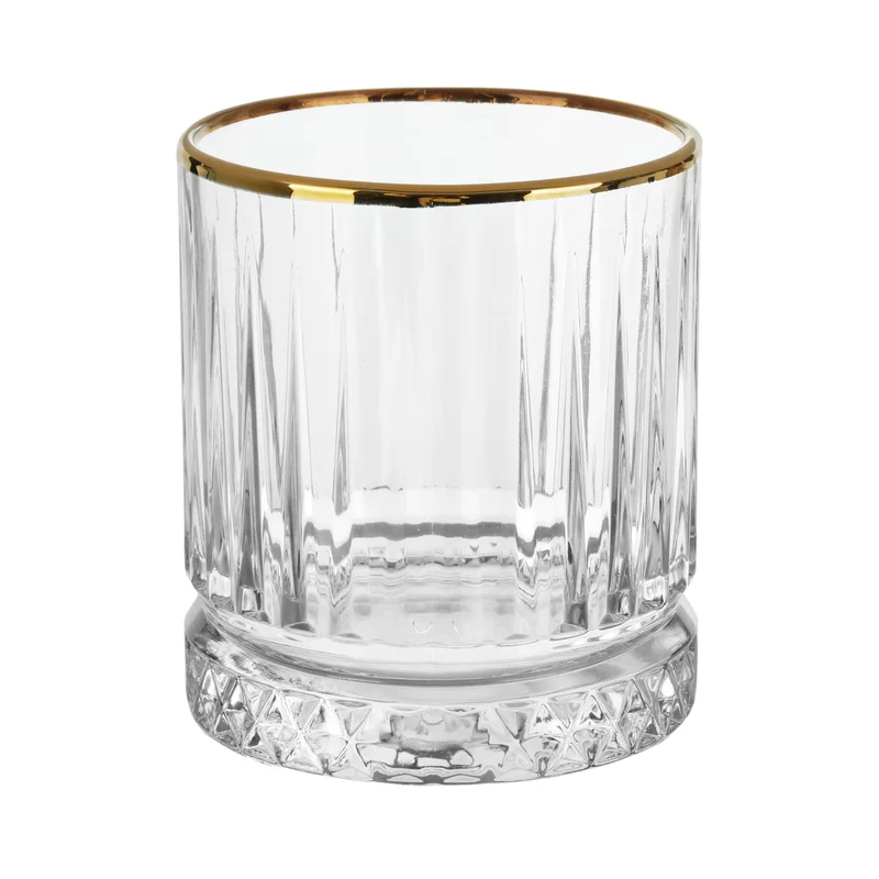 سيمبلي كيتشن Set Of 4 Cocktail Tumblers 355 Ml Elysia Golden Touch Transparent And Gold