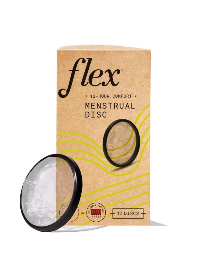 FLEX - Flex Menstrual Discs | Disposable Period Discs | Reduce Cramps & Dryness | Beginner-Friendly Tampon Alternative | Capacity of 5 Super Tampons | Made in Canada | 12 Count - Image 1