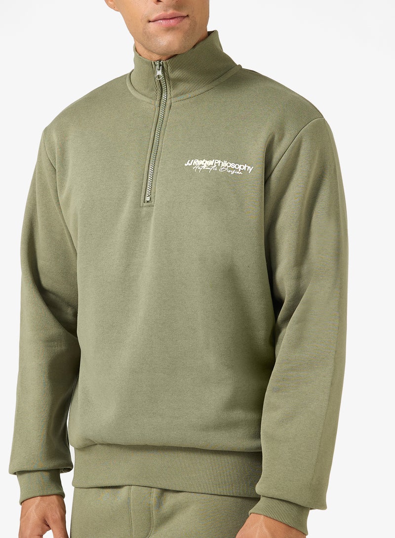 JJ Rebel Half Zip Detailed Sweatshirt - Image 3