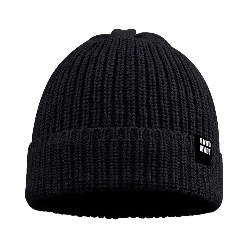 JANGANNSA Simple Knitted Baby Beanie Hip-Hop Boys Winter Hat Toddler Kids Bonnet for Girls 0-5Y (Black, S) - Image 2