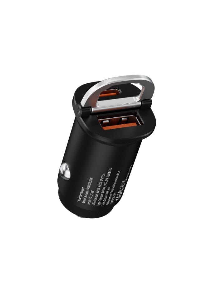 ليفيلو شاحن سيارة 38 واط بمنفذين USB-A وType-C شحن سريع بتقنية PD3.0 وQC3.0، محول مصنوع من سبيكة الزنك بتصميم مصغر، Kruz - Image 5