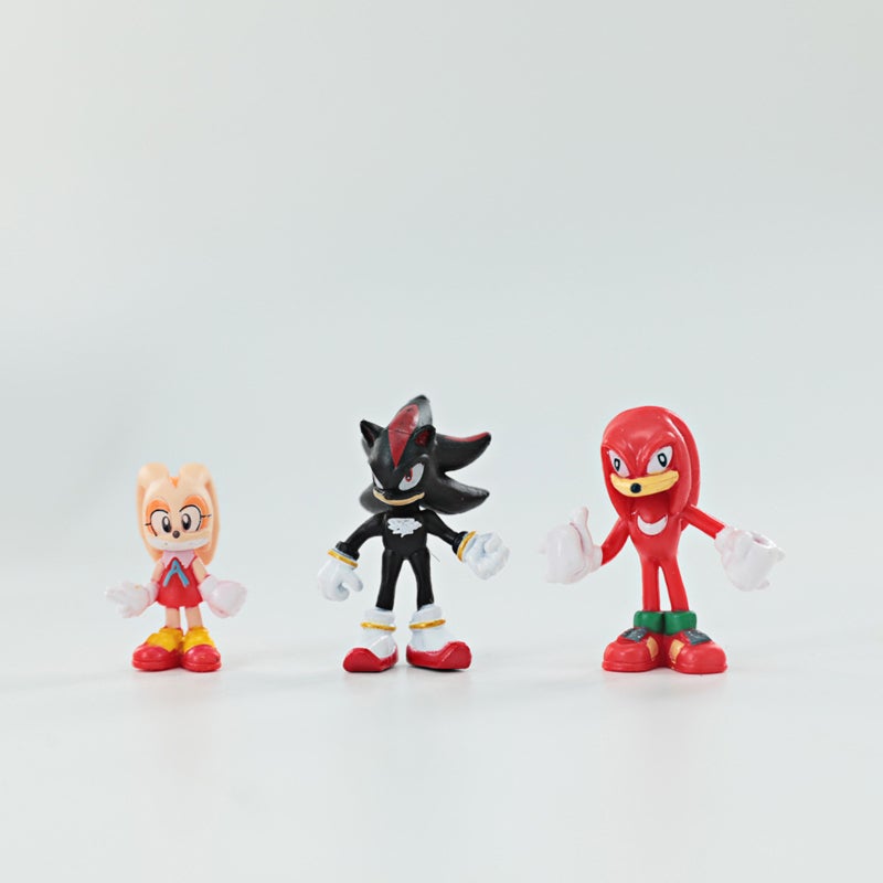 Sonic Cartoon Figurines 4-5cm Vibrant Dynamic PVC Models - Lightweight 103g Collectible Dolls for Sonic Birthday Cake Decoration, Desktop Decor, Anime Lovers And Children - Image 3