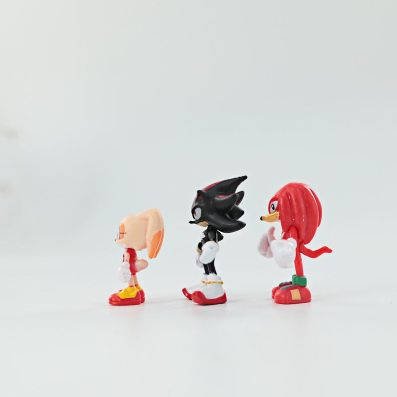 Sonic Cartoon Figurines 4-5cm Vibrant Dynamic PVC Models - Lightweight 103g Collectible Dolls for Sonic Birthday Cake Decoration, Desktop Decor, Anime Lovers And Children - Image 4