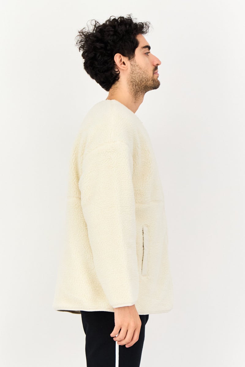 Reebok Men Sportswear Fit Reversible Outdoor Jacket, Cream - Image 4