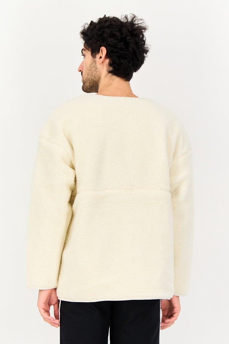 Reebok Men Sportswear Fit Reversible Outdoor Jacket, Cream - Image 3