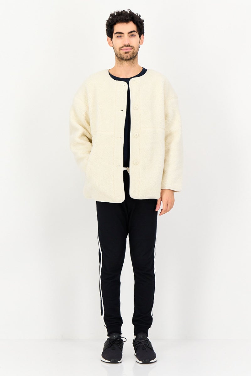 Reebok Men Sportswear Fit Reversible Outdoor Jacket, Cream - Image 4