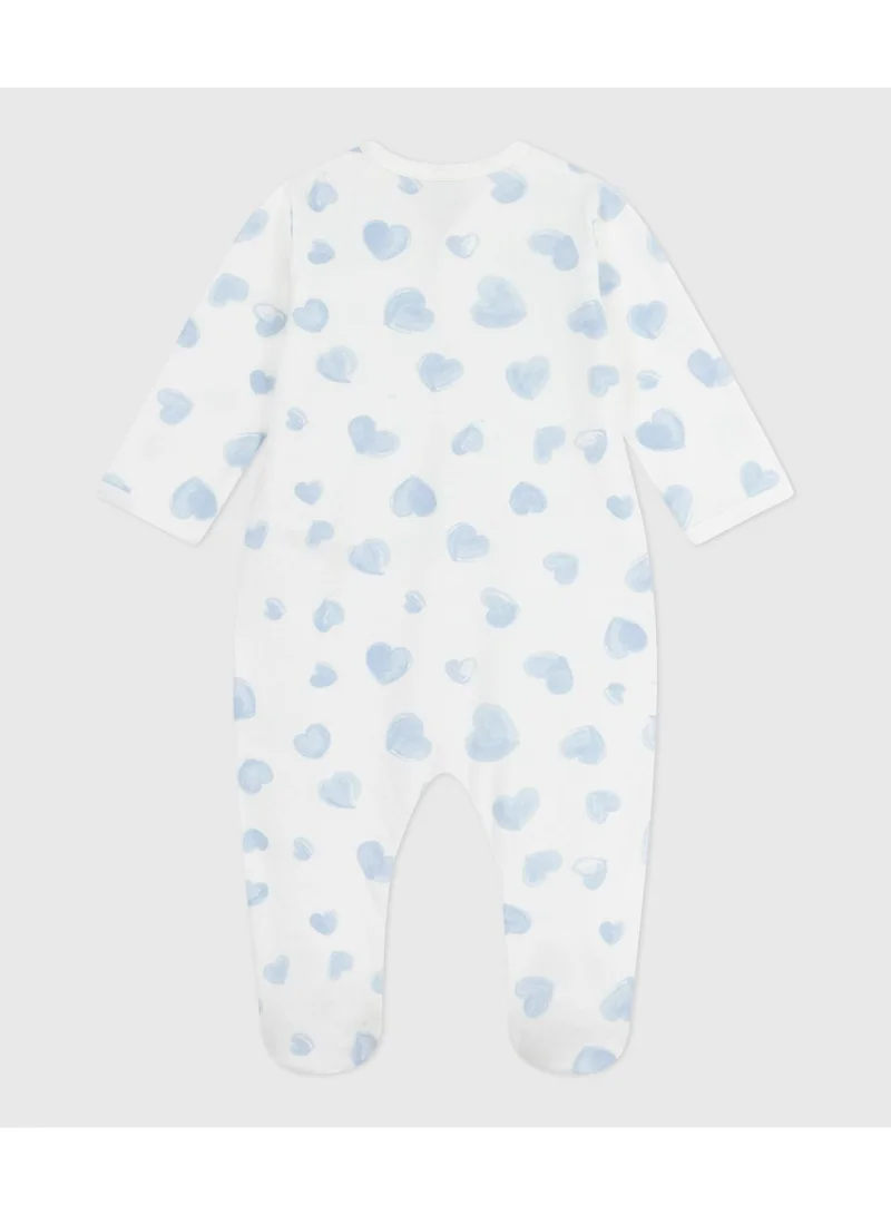 بيتي باتو بيجامات أطفال قطيفة ناعمة بطبعة قلب وياقة