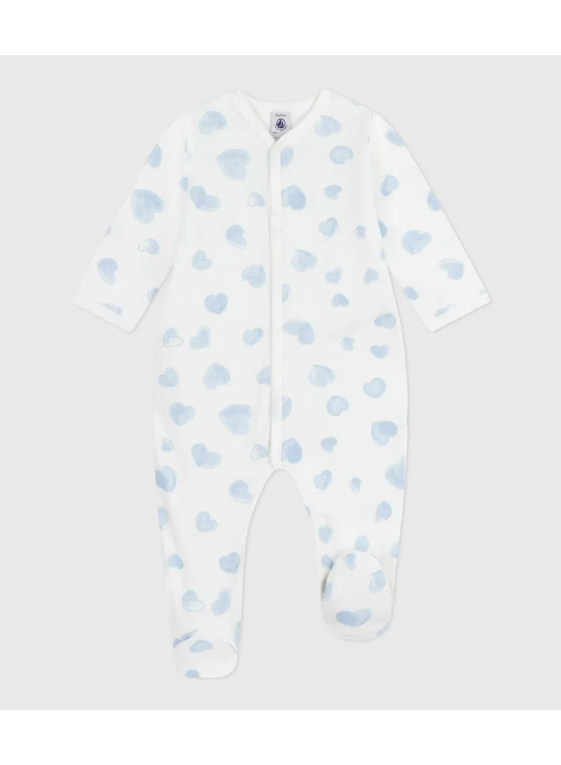 بيتي باتو بيجامات أطفال قطيفة ناعمة بطبعة قلب وياقة