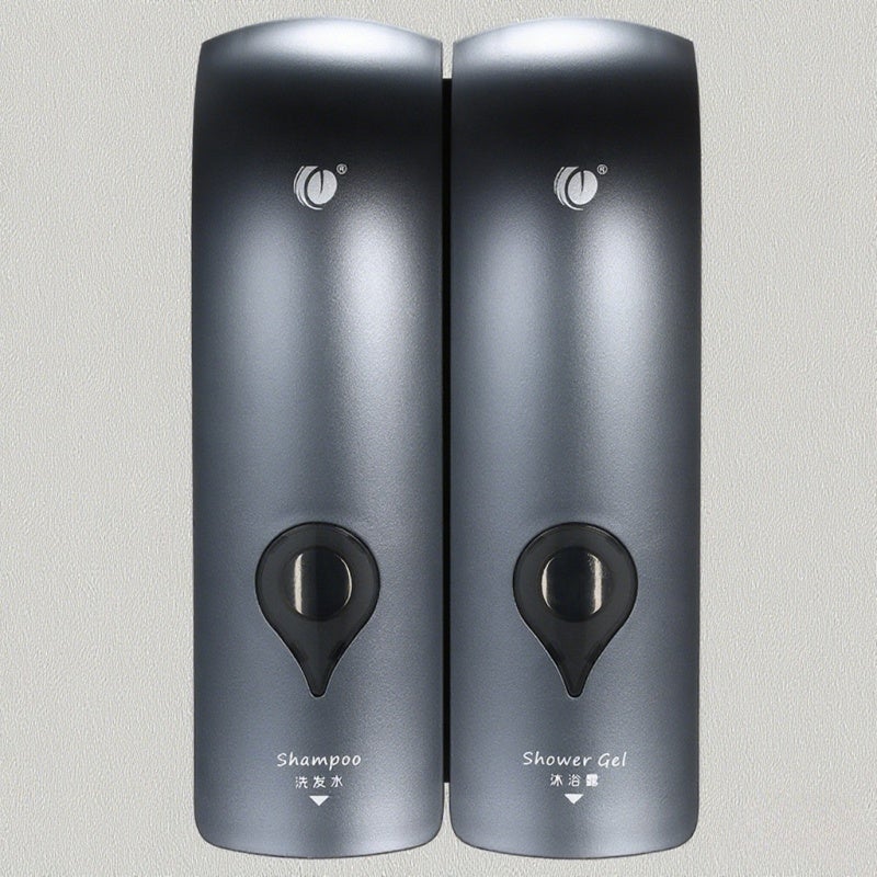 Wall Mounted Soap Dispenser: 300ml Capacity, 0.8ml Per Dispense - Manual Double-Head, Refillable & Easy To Clean, Clear Window Soap Dispenser for Hotel, Office, Home Bathroom - Image 4