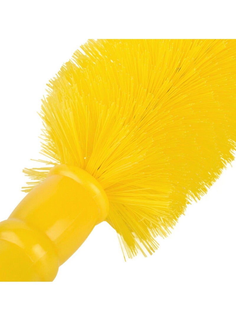 Long Car Wheel Brush 40cm Soft Bristle Rim & Tire Cleaner, Scratch-Free Alloy Wheel Cleaning Brush with Rubber Tip & Hanging Loop for Cars, SUVs & Motorcycles - Image 3