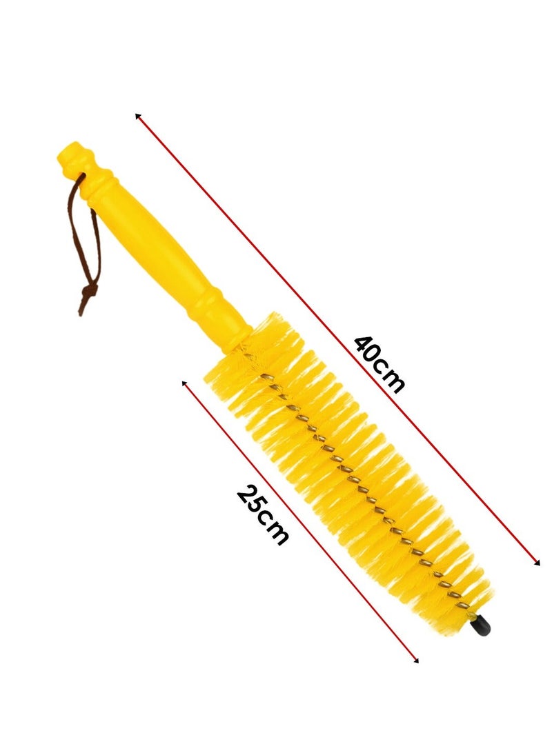 Long Car Wheel Brush 40cm Soft Bristle Rim & Tire Cleaner, Scratch-Free Alloy Wheel Cleaning Brush with Rubber Tip & Hanging Loop for Cars, SUVs & Motorcycles - Image 5