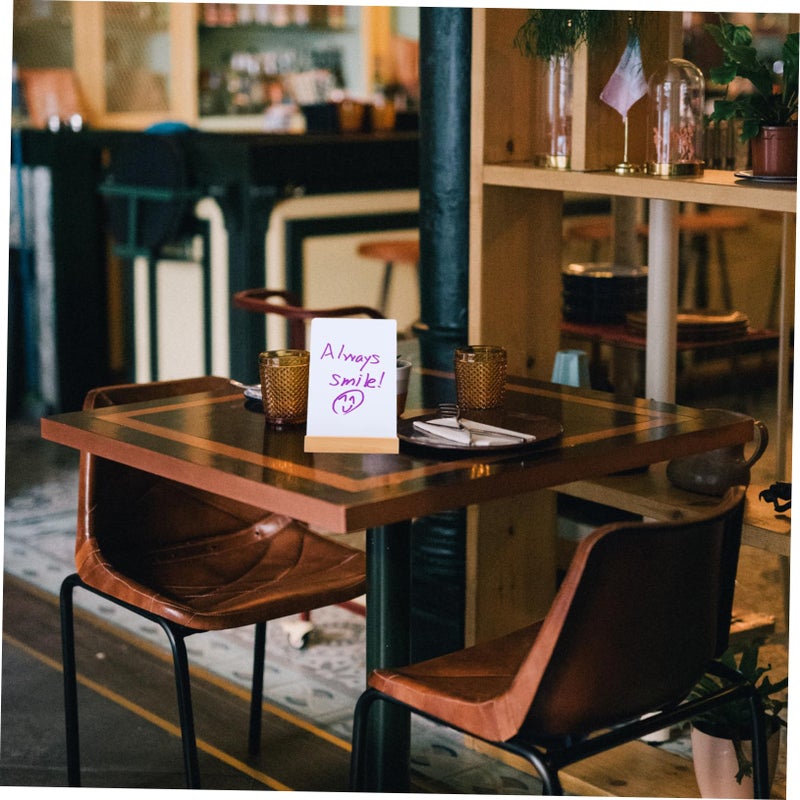 Erasable Desktop Message Board with Base for Restaurants Cafes Events Multi Functional Table Sign - Image 5