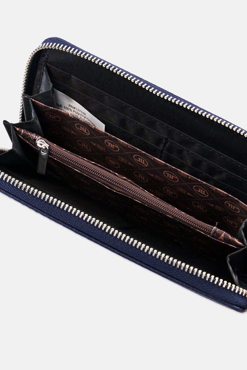 London Fog Women Brand Logo Wristlet Wallet, Navy - Image 3