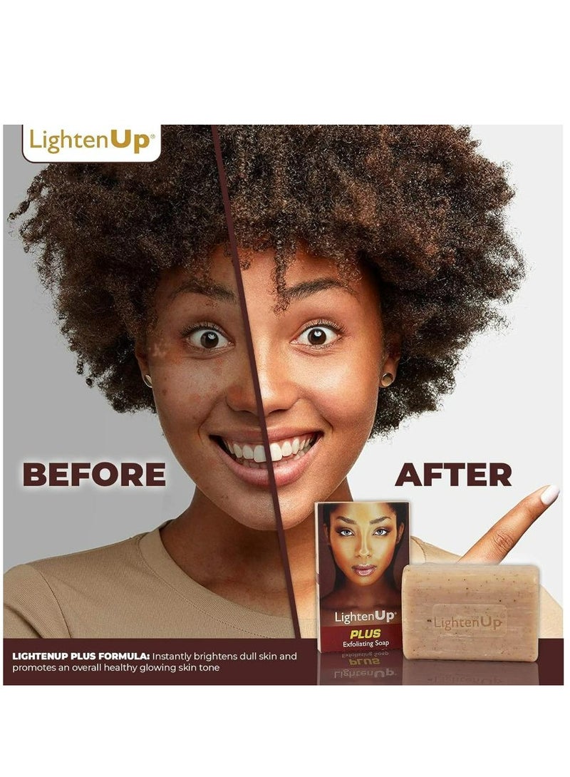 لايتين اب صابون مقشر للبشرة الداكنة 200 جمLIGHTENUP PLUS FORMULA: Instantly brightens dull skin and promotes an overall healthy skin tone. - Image 5
