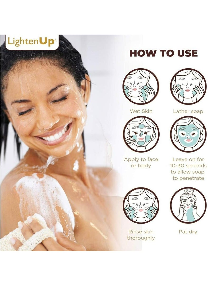 لايتين اب صابون مقشر للبشرة الداكنة 200 جمLIGHTENUP PLUS FORMULA: Instantly brightens dull skin and promotes an overall healthy skin tone. - Image 3