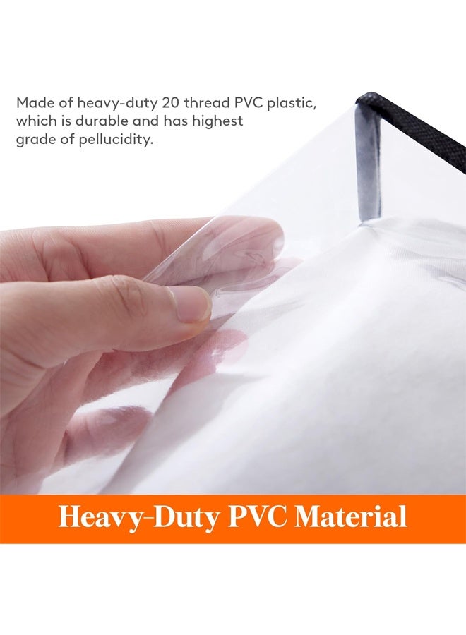 DUNISO 4 Pcs Clear Clothes Storage Bags, 40L Plastic Blanket Storage Bags, Foldable Moving Bags with Zipper, Waterproof and Dustproof, Sturdy and Durable，for Bedding, Duvet, Comforter，Pillow，Toys，46*23*38cm - Image 3