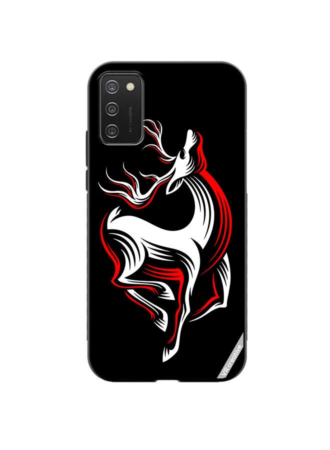 VR CREATIVE Protective Case Cover For Samsung Galaxy A02s Deer On A Black Design Multicolour - Image 1