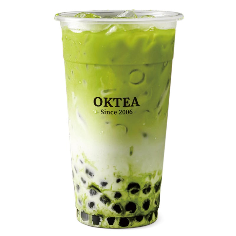 OKTEA Matcha Rich Bubble Pearl Milk Tea Kit - Non-Dairy Creamer Edition - Matcha Flavor, Real Sugar, Preservative-Free Tapioca Balls, Includes Paper Straws - 3 Servings - Image 2