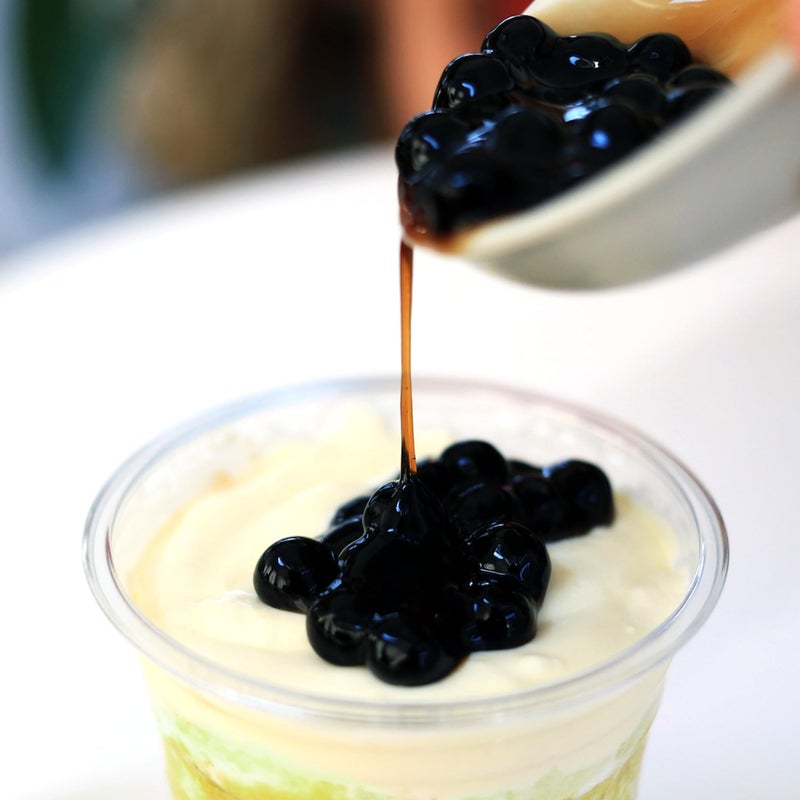 OKTEA Matcha Rich Bubble Pearl Milk Tea Kit - Non-Dairy Creamer Edition - Matcha Flavor, Real Sugar, Preservative-Free Tapioca Balls, Includes Paper Straws - 3 Servings - Image 3