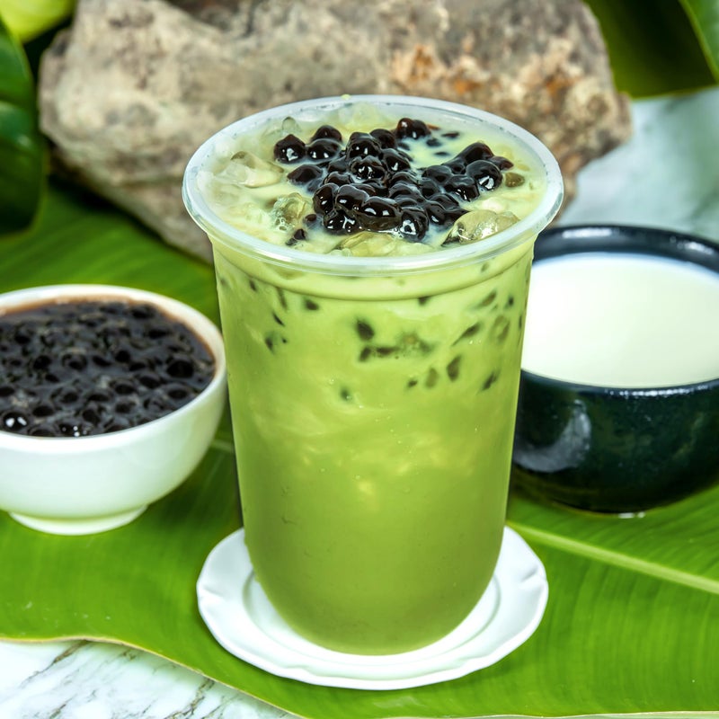 OKTEA Matcha Rich Bubble Pearl Milk Tea Kit - Non-Dairy Creamer Edition - Matcha Flavor, Real Sugar, Preservative-Free Tapioca Balls, Includes Paper Straws - 3 Servings - Image 5