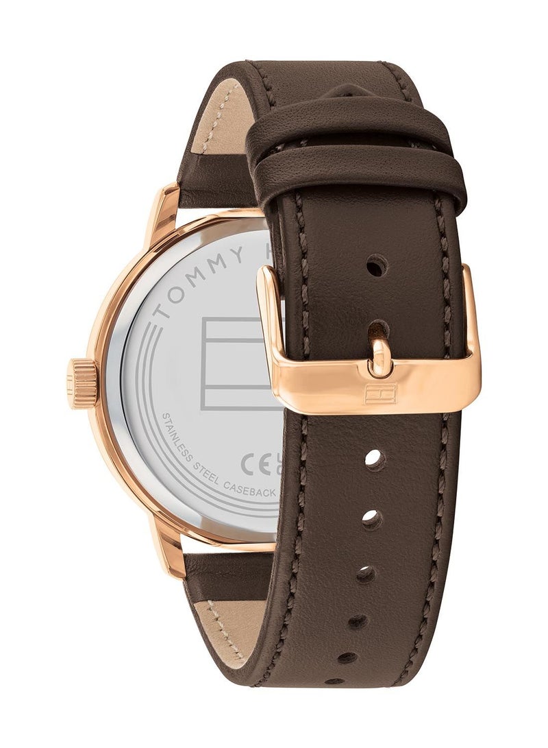 TOMMY HILFIGER Leather Analog Wrist Watch 1710510 - Image 2