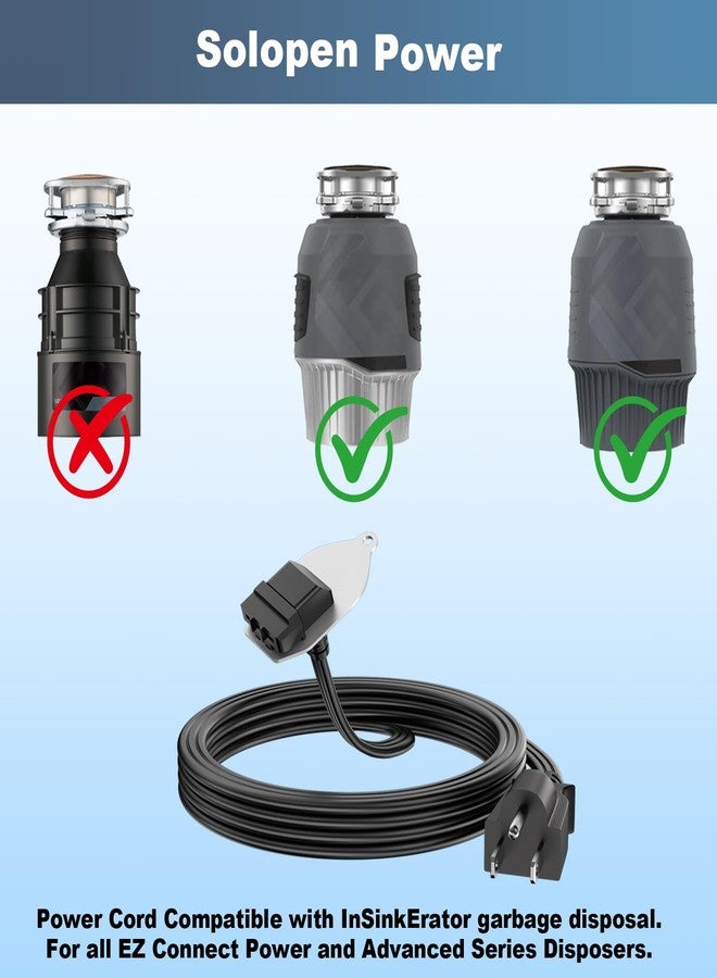 Solopen EZ Connect Power Cord for insinkerator Garbage Disposal 4-Foot Power Cord for EZ Connect Power and Advanced Series Continuous Feed Food Waste Disposer Models, Compatible with CRD-EZ Solopen - Image 2