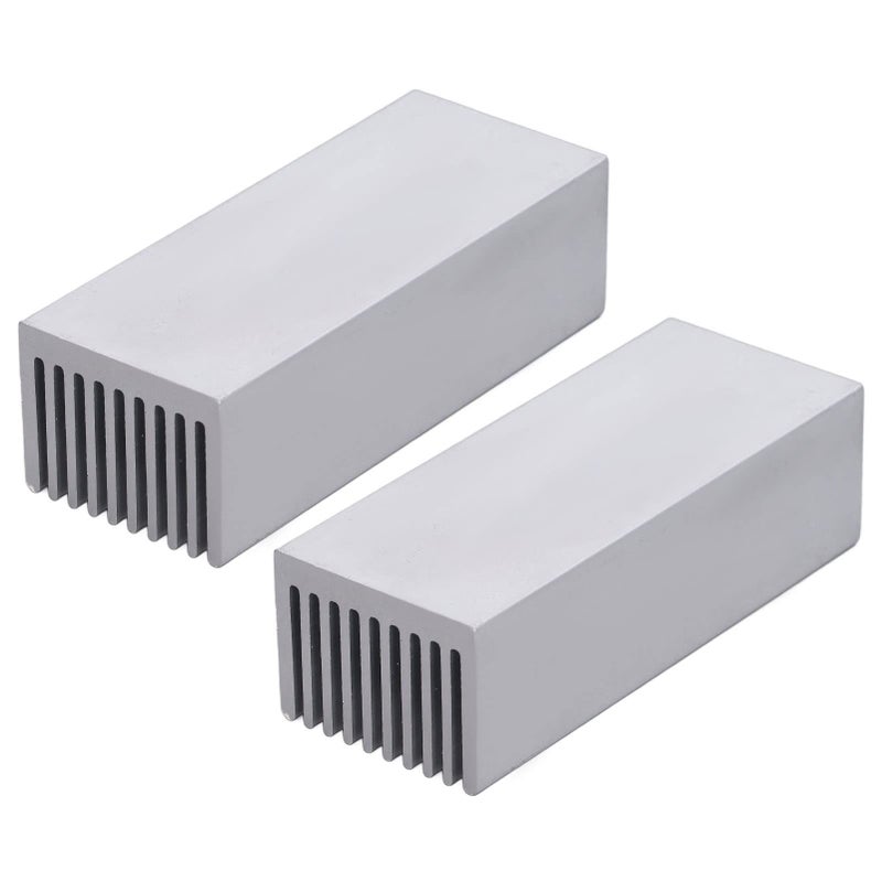 2Pcs Aluminum Heat Sink Cooling Fins Anodized Surface For PCB Ultrasonic Electronic Chip Common - Image 2