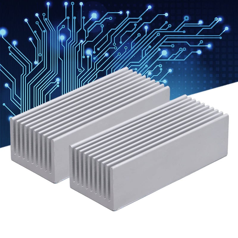 2Pcs Aluminum Heat Sink Cooling Fins Anodized Surface For PCB Ultrasonic Electronic Chip Common - Image 5